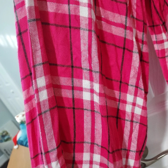 NWOT Lane Braynt Pink Plaid Classic Button-Down Tie-Hem Top in Size 24 - Picture 7 of 13